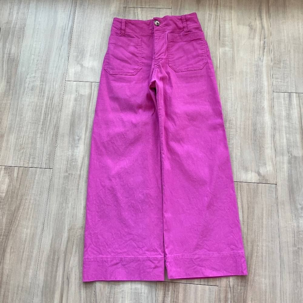 Maeve by Anthro The Colette Crop Wide Leg Pants